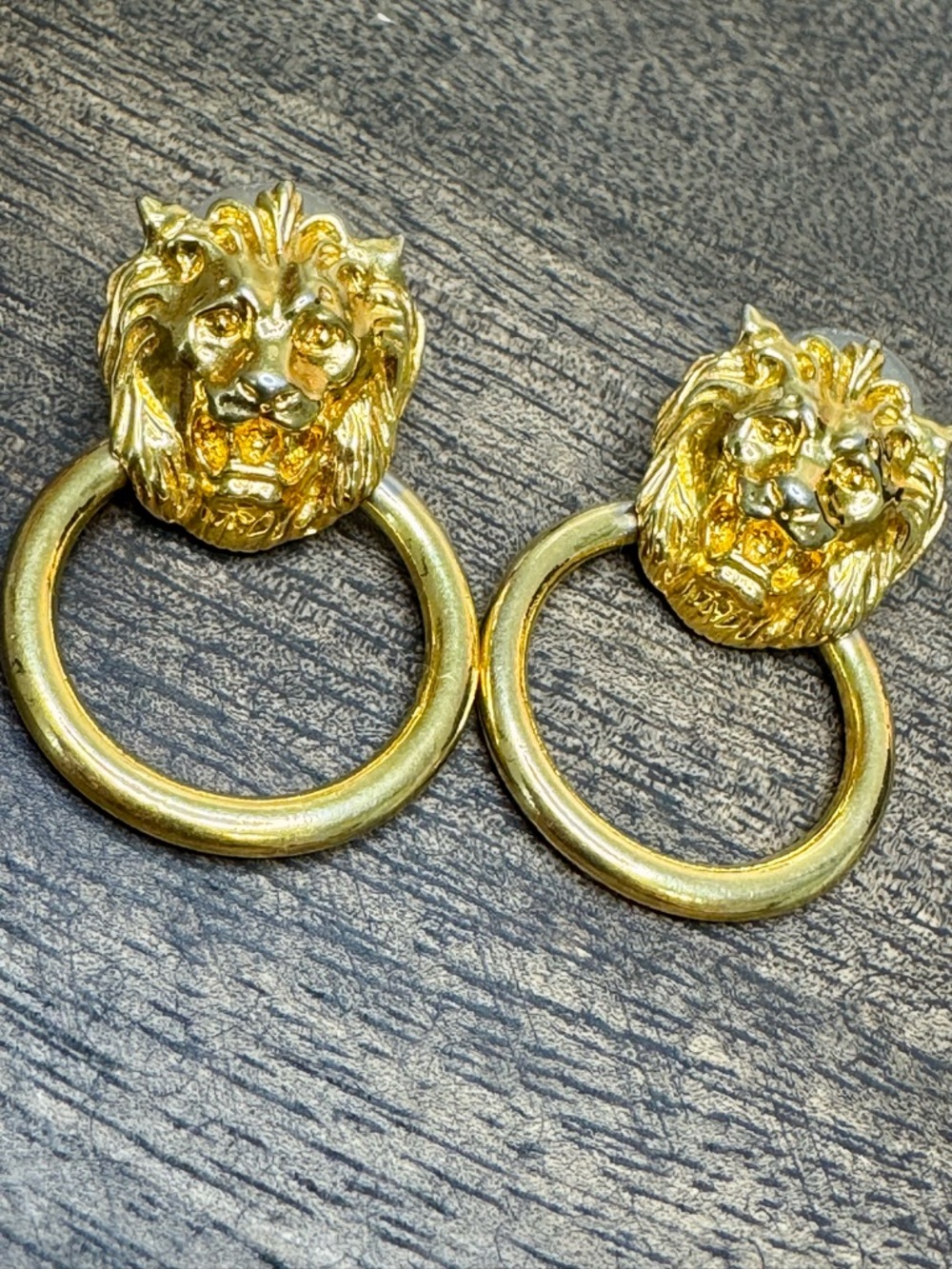Lion Head Door Knocker Earrings